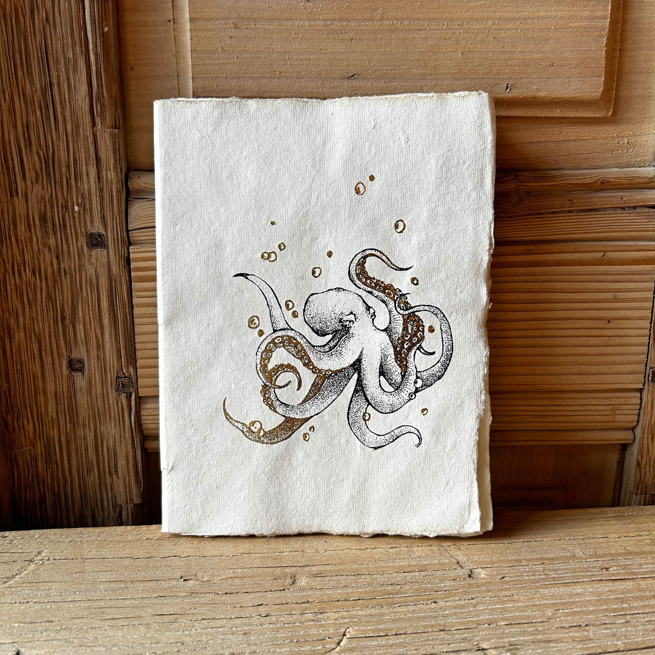 Carnet de pensées - Journal intime en papier de coton Octopus