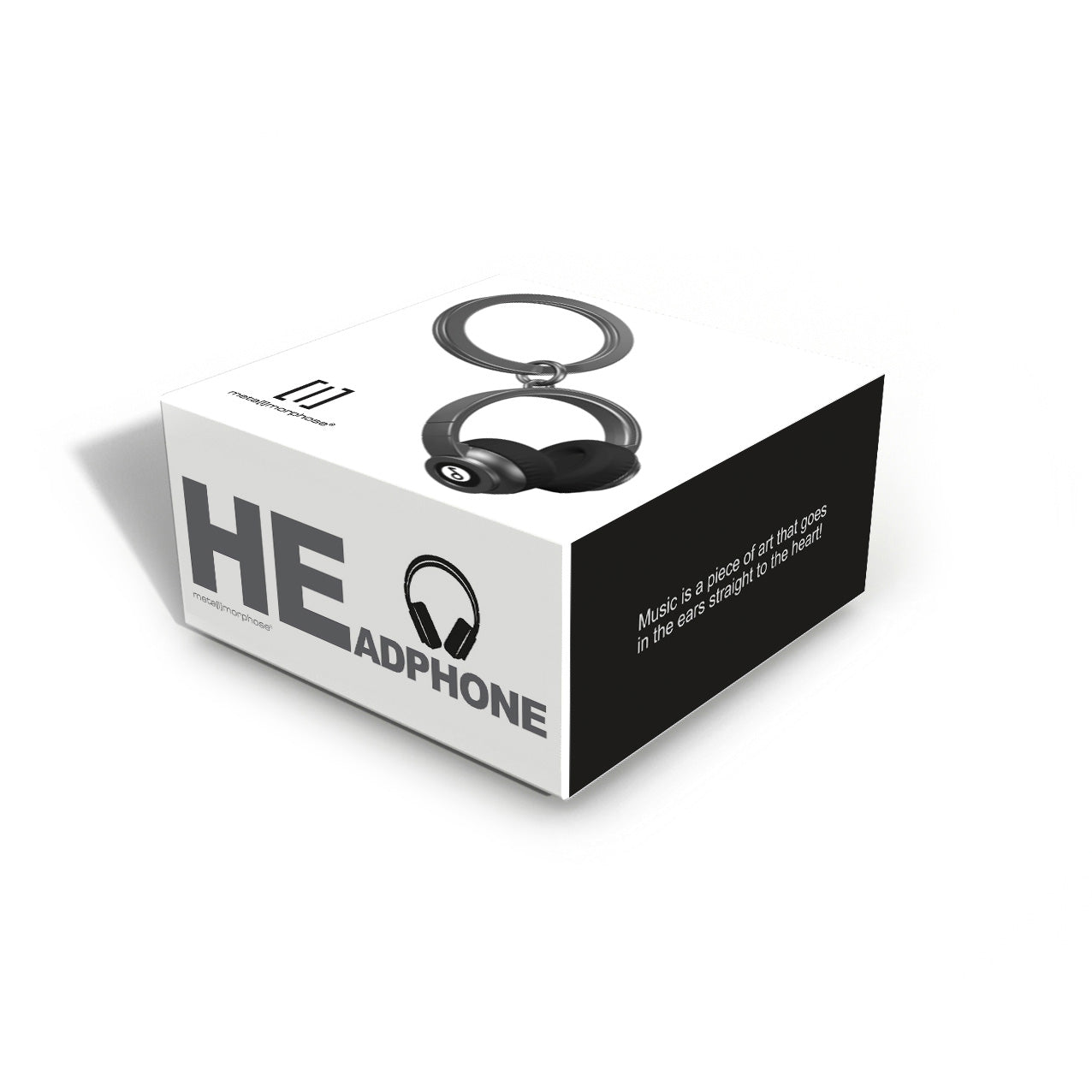 Porte-clés Casque Audio noir - Metalmorphose