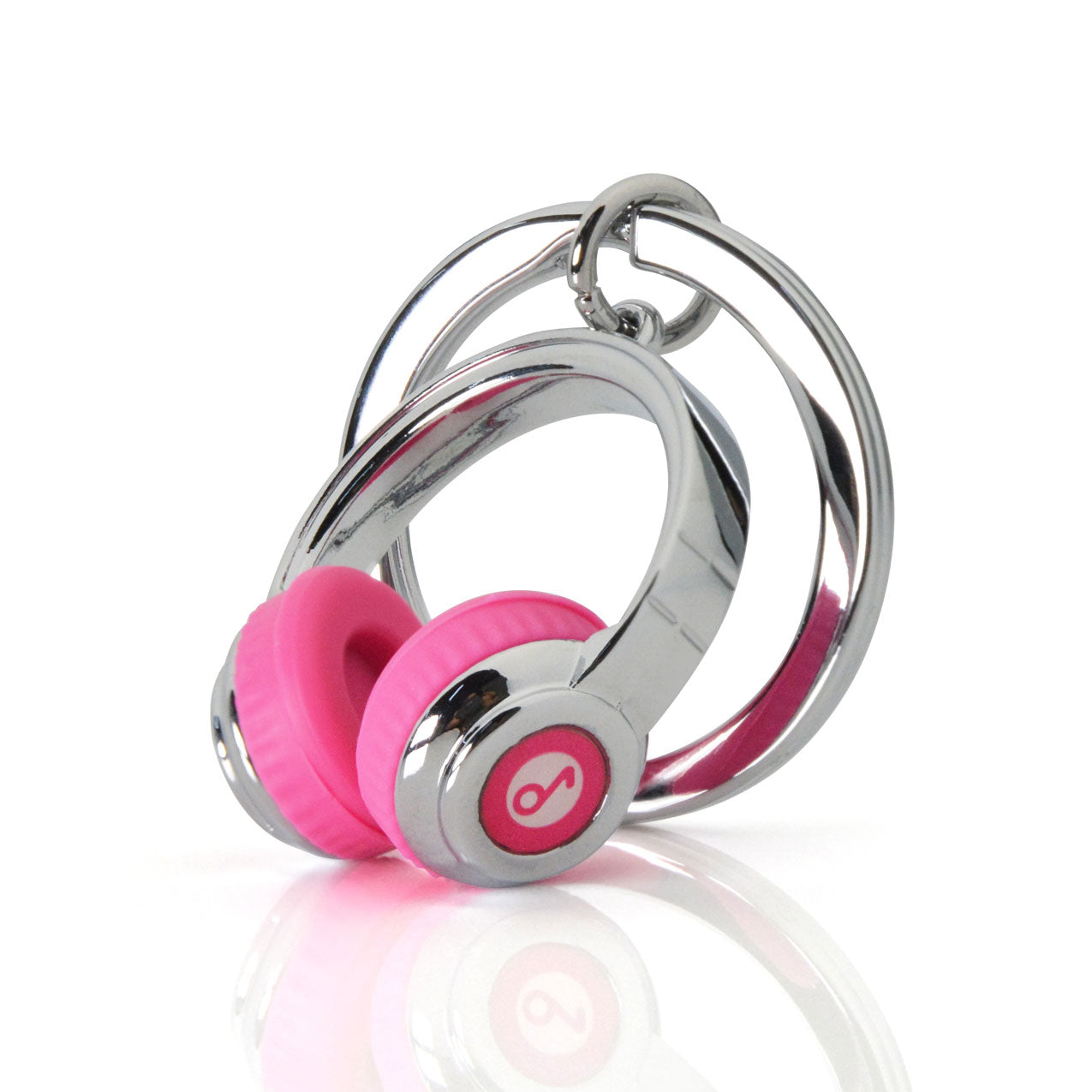 Porte-clés Casque Audio rose - Metalmorphose