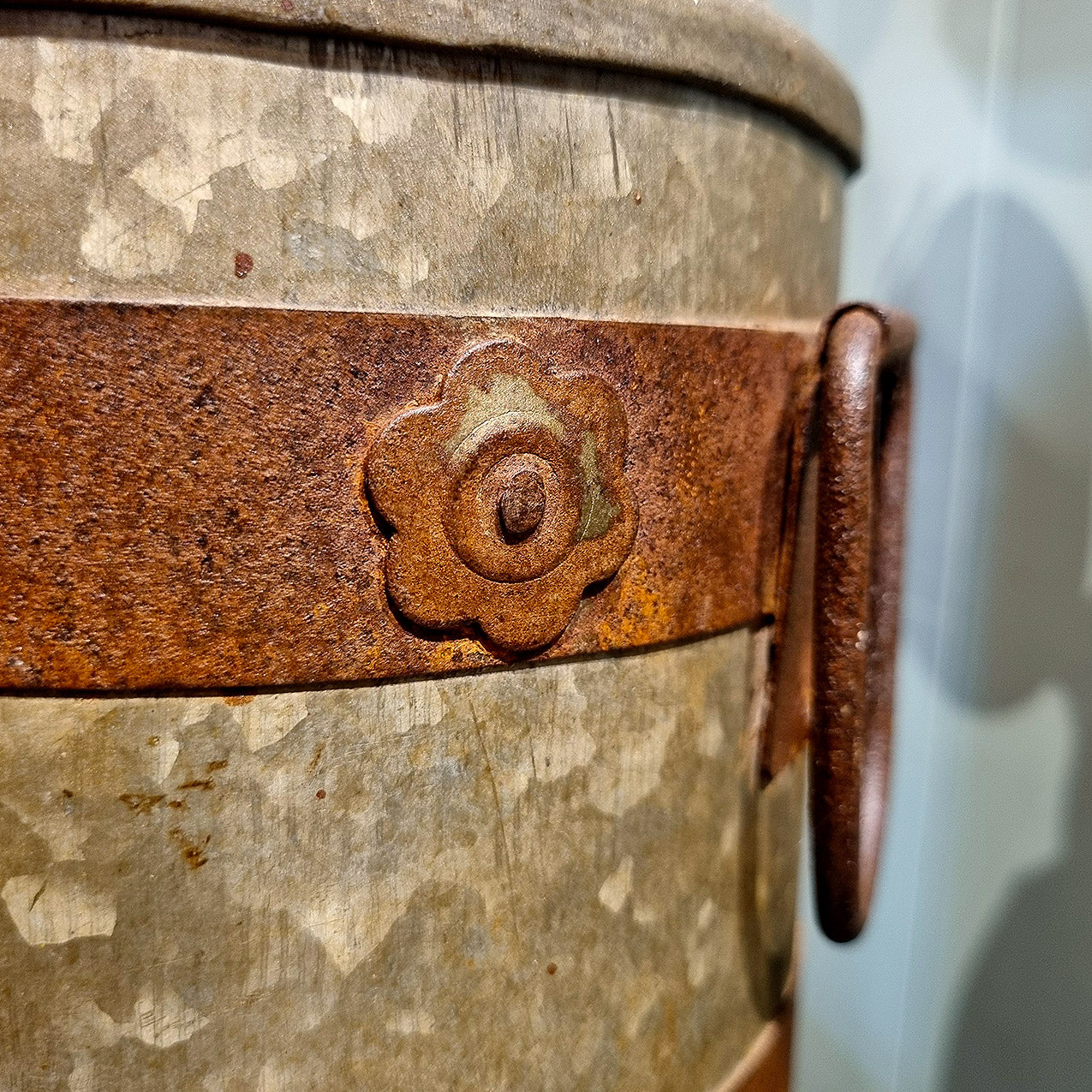 Pot à lait décoratif champêtre
