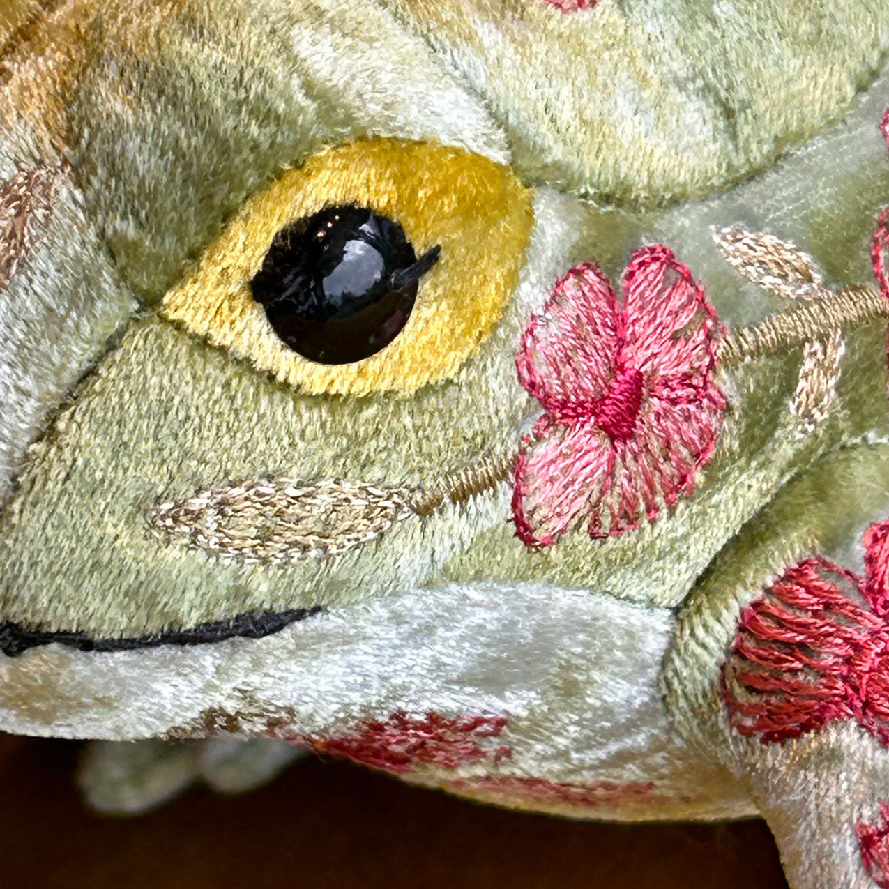 Grenouille brodées Anke Drechsel - Peluche d'Art