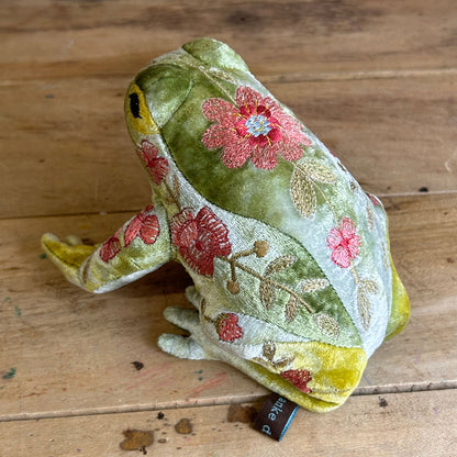 Grenouille brodées Anke Drechsel - Peluche d'Art