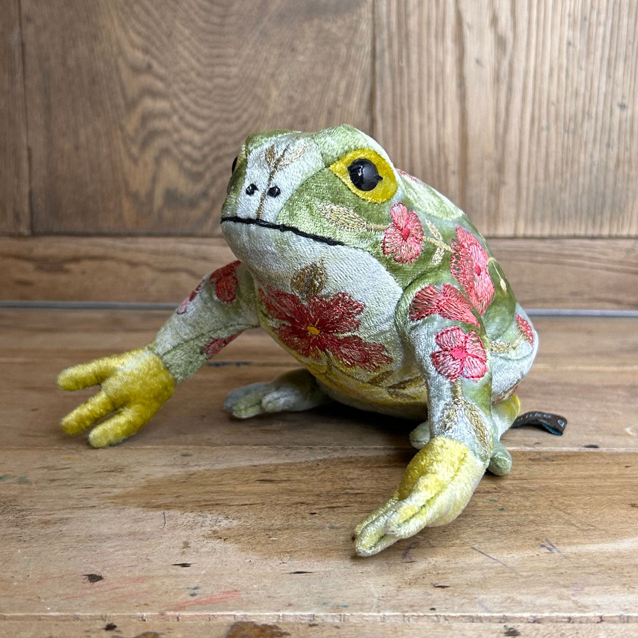 Grenouille brodées Anke Drechsel - Peluche d'Art