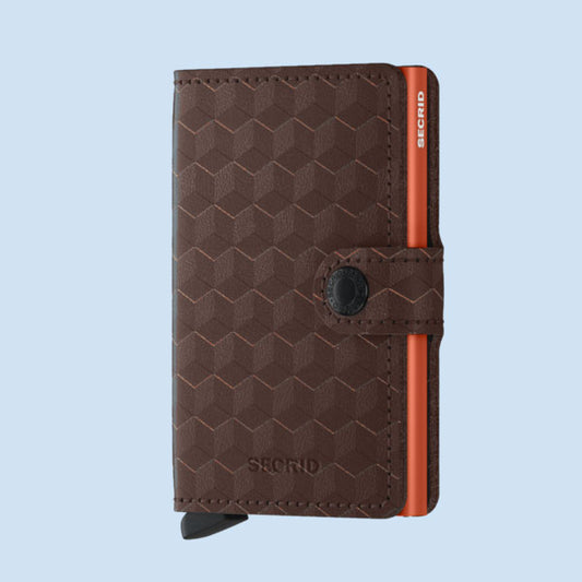SECRID Miniwallet Optical Marron & Orange