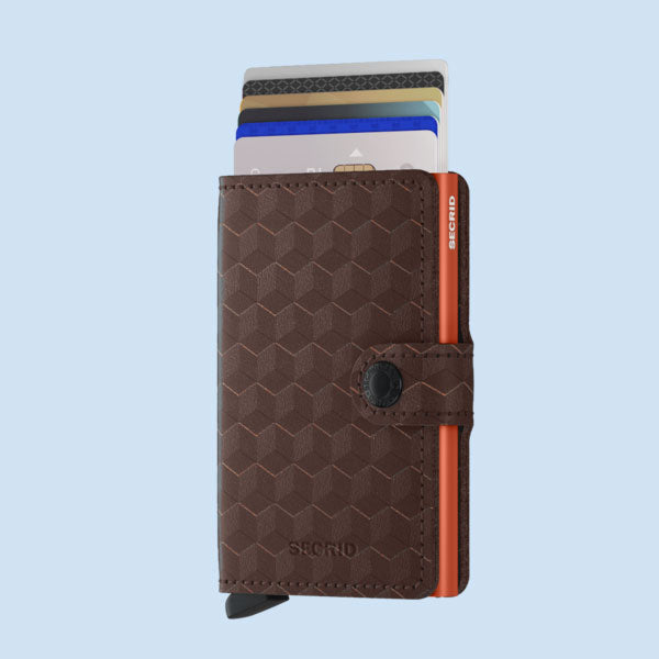 SECRID Miniwallet Optical Marron & Orange