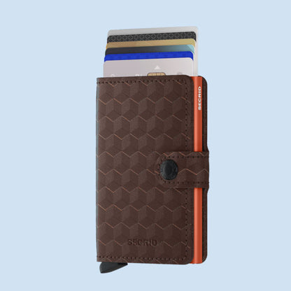 SECRID Miniwallet Optical Marron & Orange