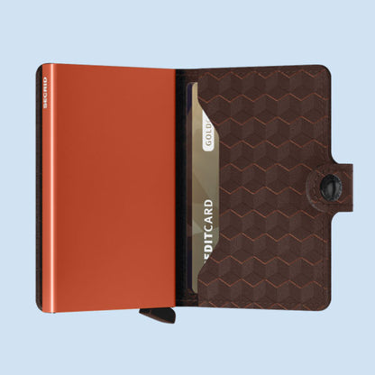 SECRID Miniwallet Optical Marron & Orange