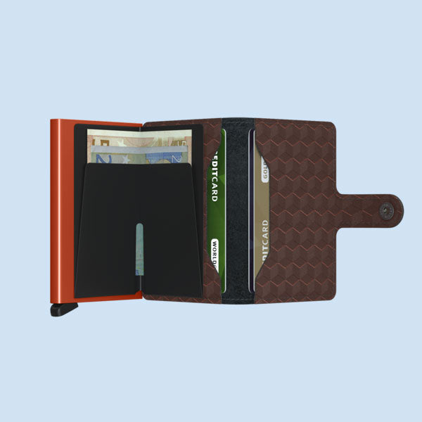SECRID Miniwallet Optical Marron & Orange
