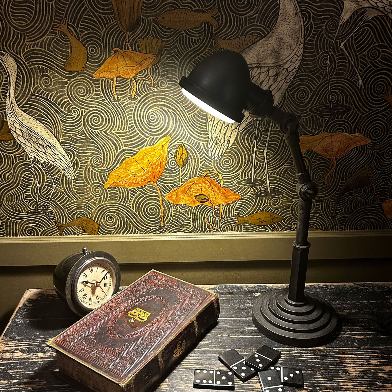 Lampe à poser - Nano patine Noir brûlé