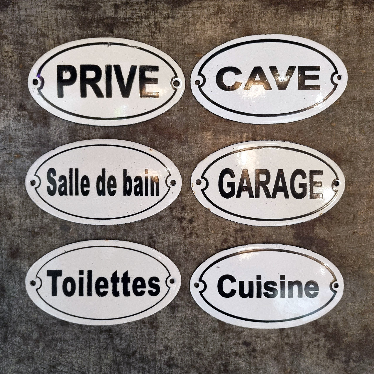 Plaque de porte email vintage