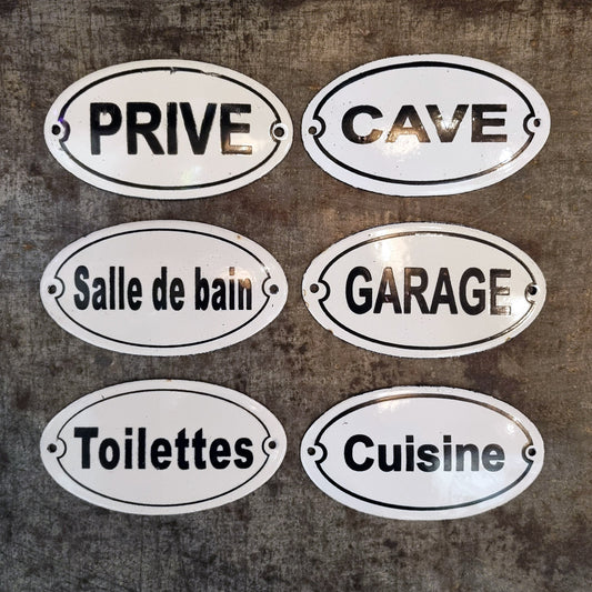 Plaque de porte email vintage