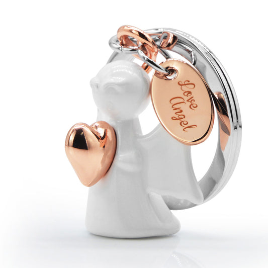 Porte-clés Ange Gardien Coeur - Metalmorphose