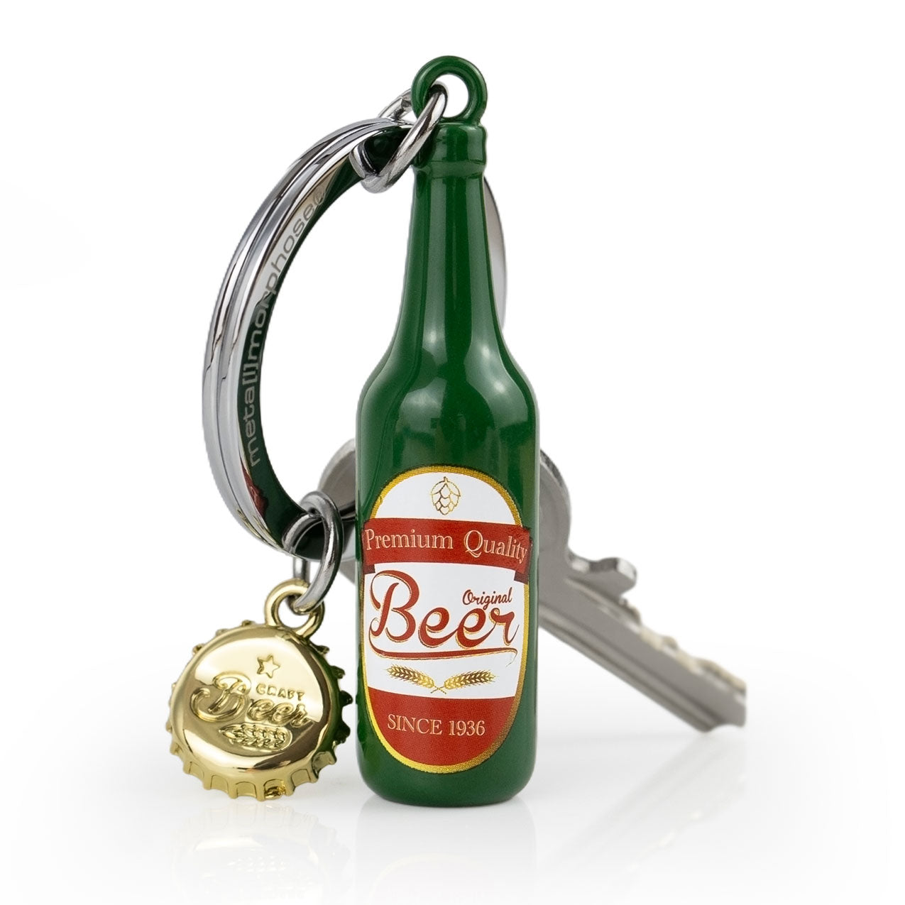 Porte-clés Bouteille de bière - Metalmorphose