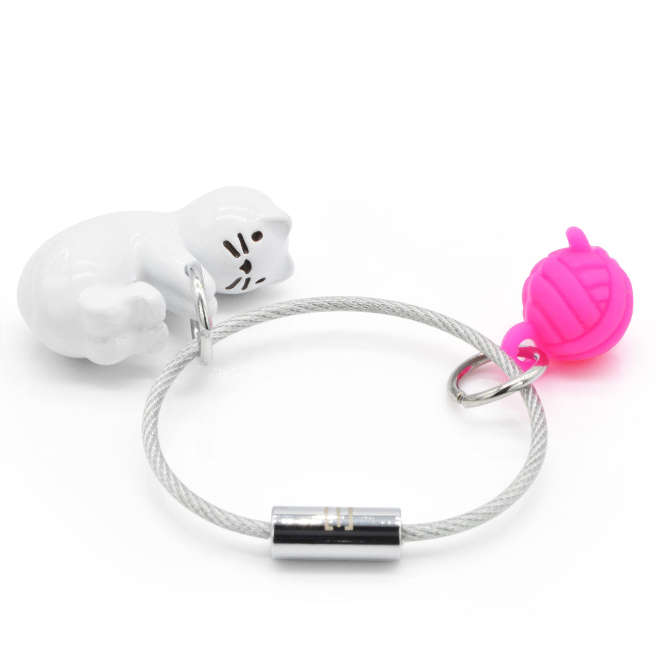 Porte-clés Chaton & pelote - Metalmorphose
