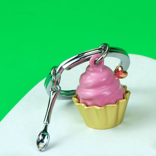 Porte-clés Cupcake & sa Cuillère - Metalmorphose