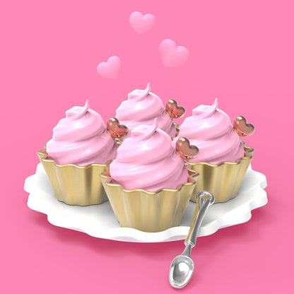 Porte-clés Cupcake & sa Cuillère - Metalmorphose